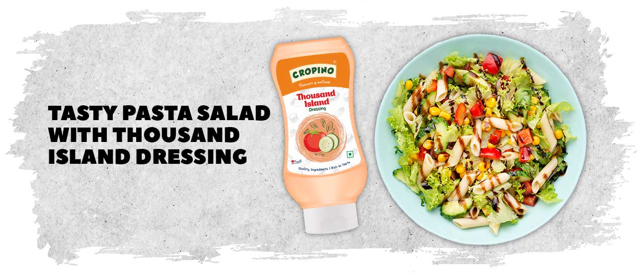 pasta salad with thousand island dressing